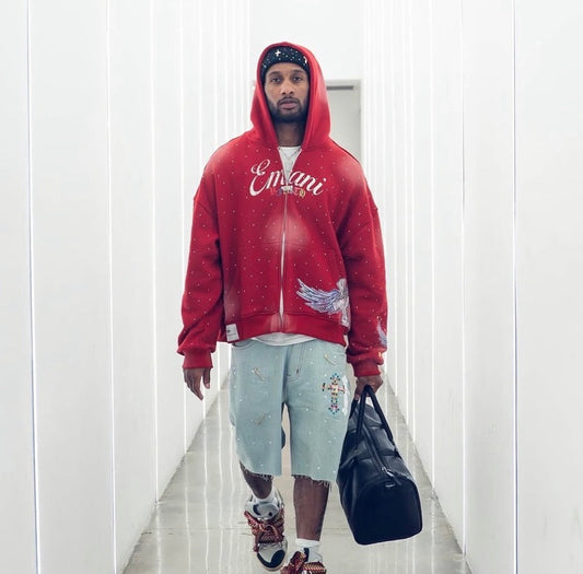 "Cherry Red" Faith Zip-Up